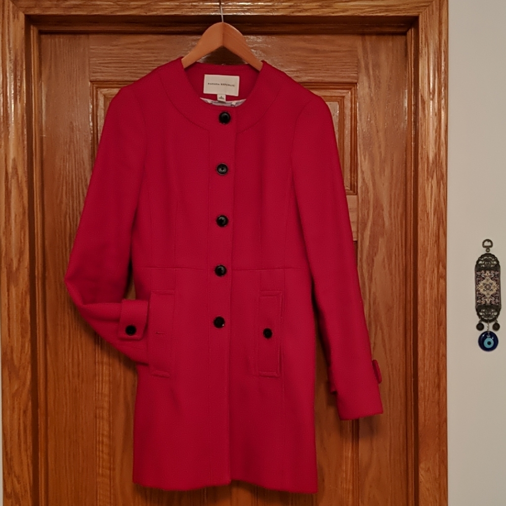 Banana Republic Small Classic Red Coat